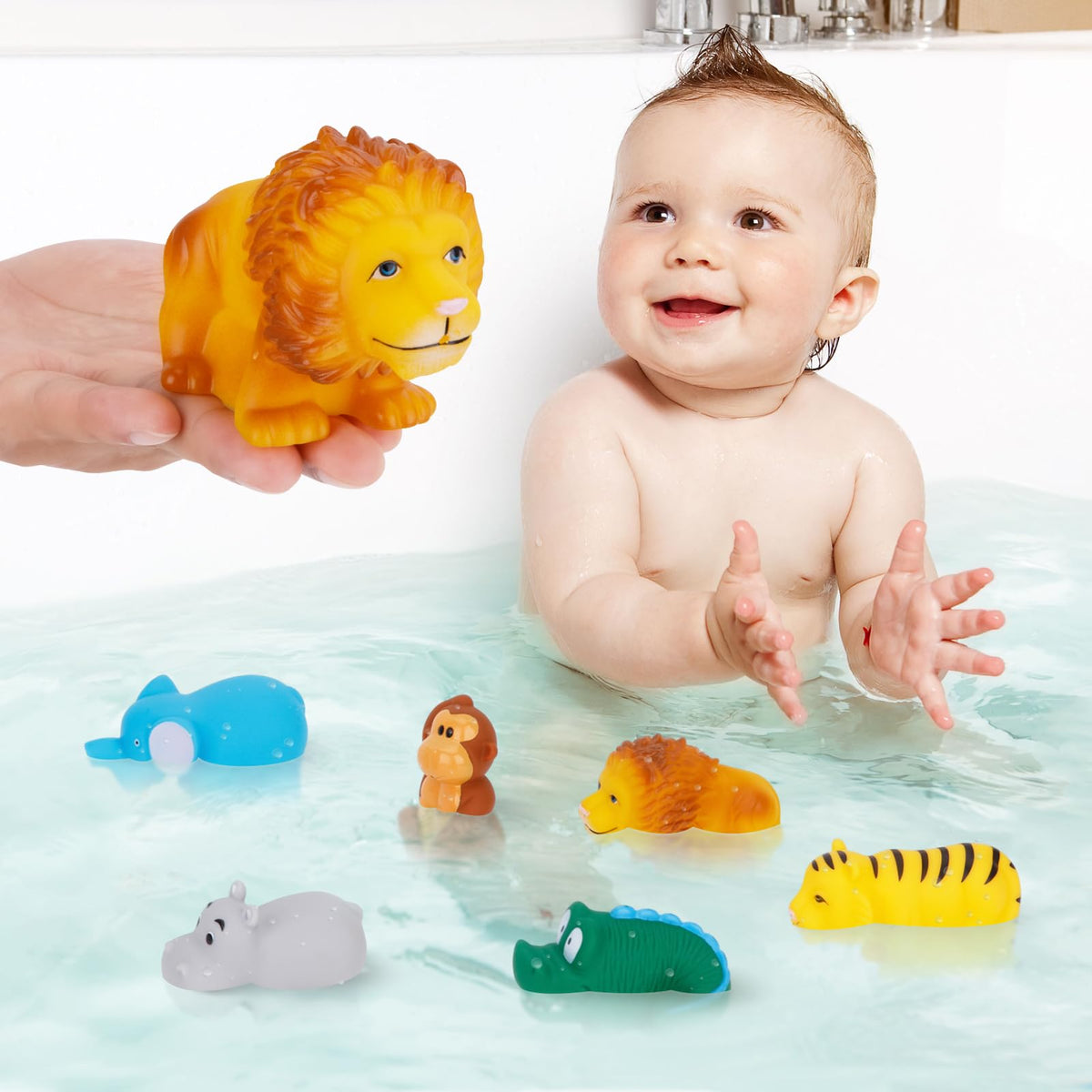 Sorting and Stacking Toys Blocks for Toddlers 1-3, Soft Safari Animal Bath Toys Age 2-4, Numbers Nesting Stackable Toys for Baby 12-18 Months, Montessori Toys Gifts for 1 2 3 Year Old Boys Girls