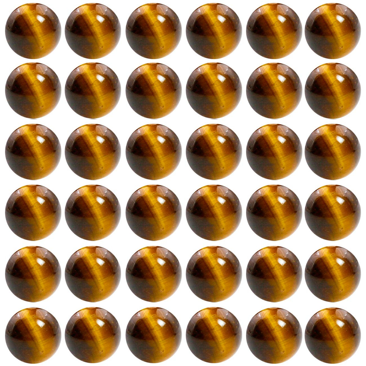 Natural Stone Beads 100pcs 6mm Tiger Eye Round Genuine Real Stone Beading Loose Gemstone Hole Size 1mm DIY Smooth Beads for Bracelet Necklace Earrings Jewelry Making (Tiger Eye, 6mm)