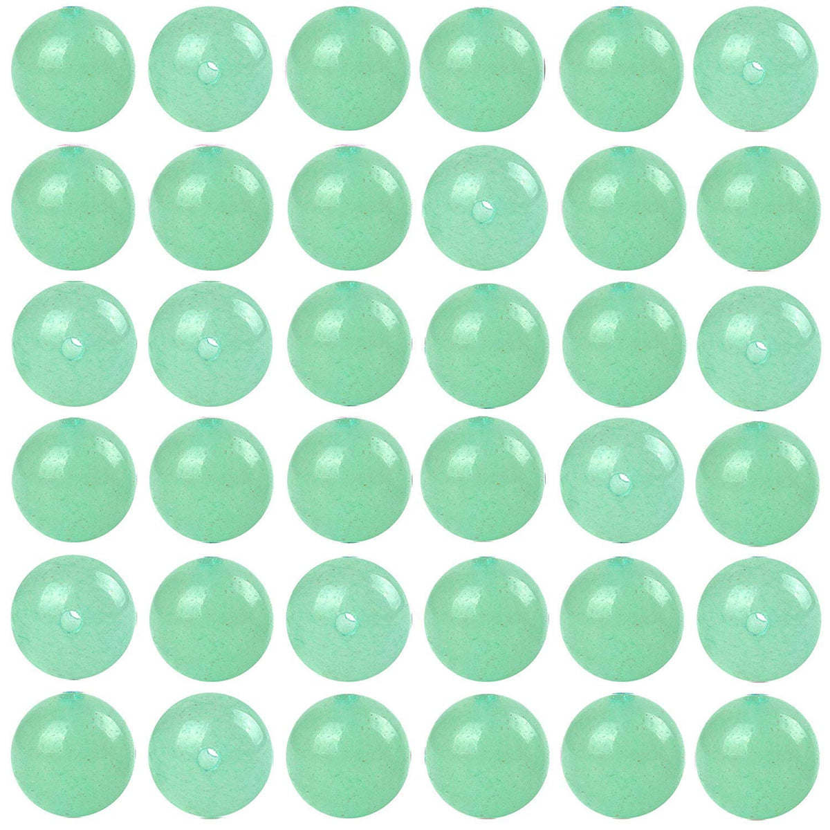 Natural Stone Beads 100pcs 6mm Green Aventurine Round Genuine Stone Beading Loose Gemstone Hole 1mm DIY Charm Smooth Beads for Bracelet Necklace Earrings Jewelry Making (Green Aventurine, 6mm)