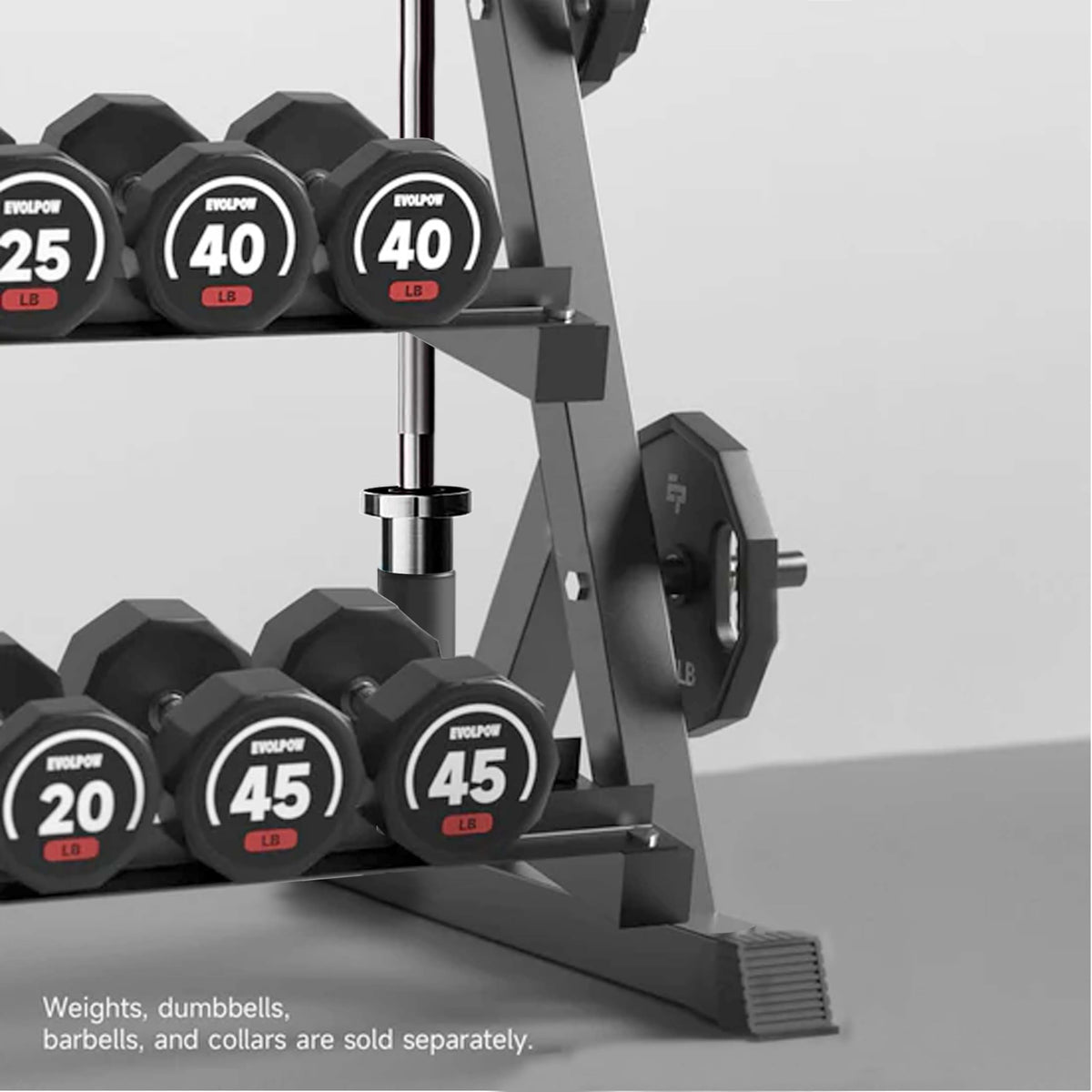 VIODEX 3 Tier Multifunctional Dumbbells Weights Barbells Rack, 1100 lbs Weight Capacity (Rack Only)