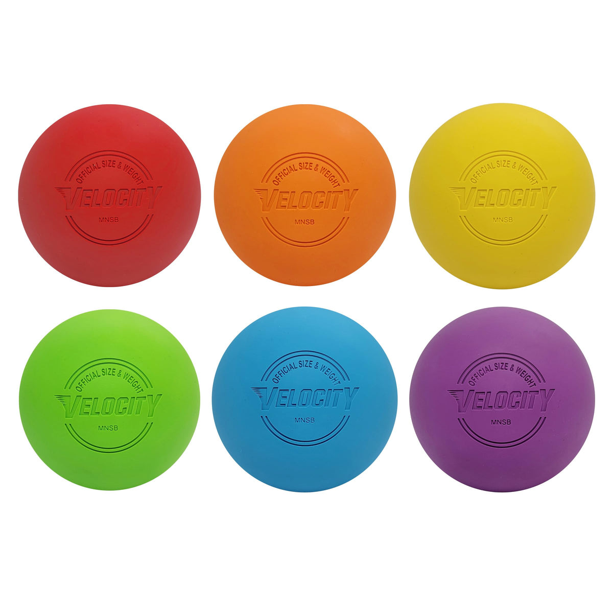 Velocity Practice Lacrosse Balls - 1, 2, 3, 6, 12, 18, 24, 36, 60 and 120 Packs - Official Size and Weight - Multi Color