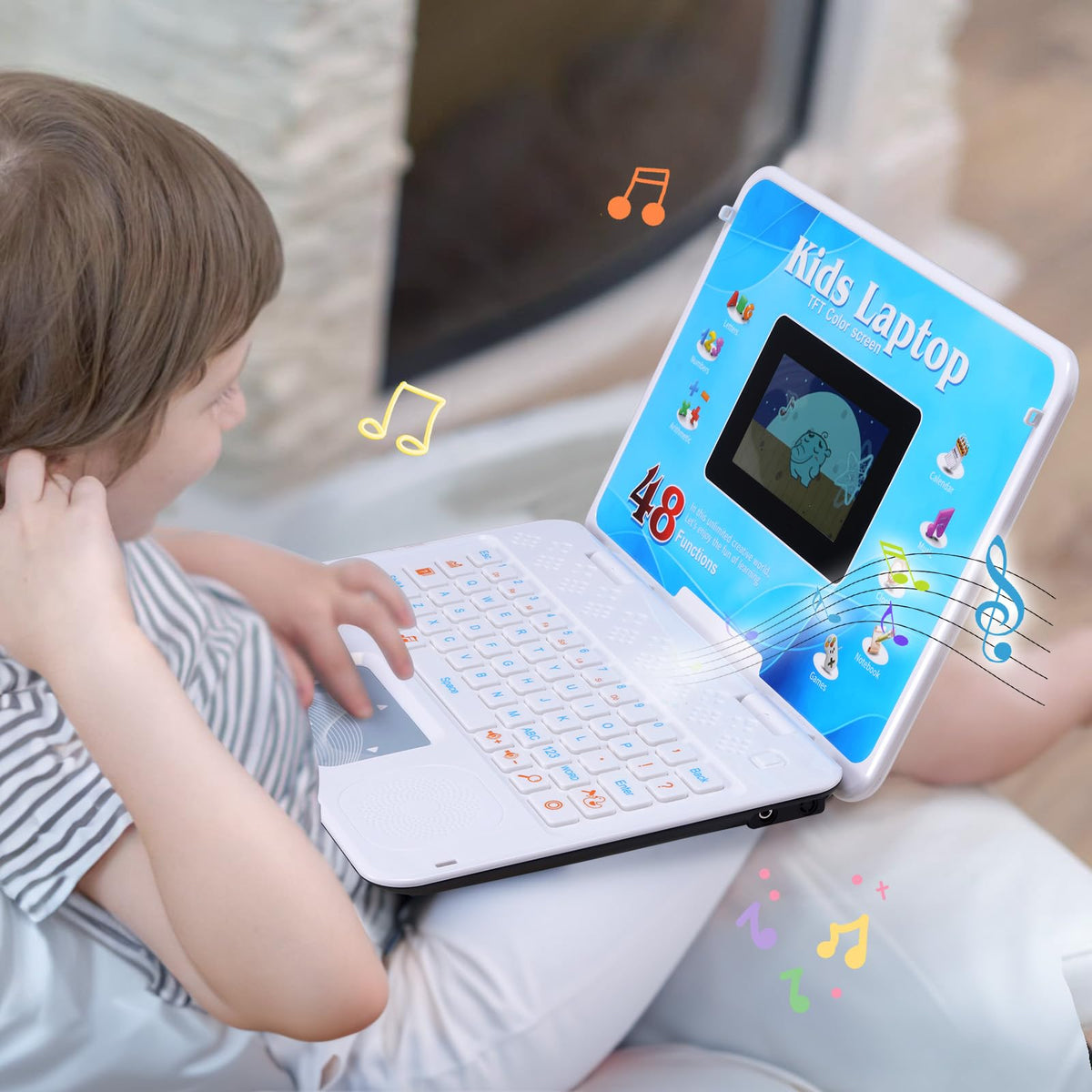 Kids Laptop, Color Screen Educational Laptop with 48 Learning Modes, Laptop for Kids Ages 5+
