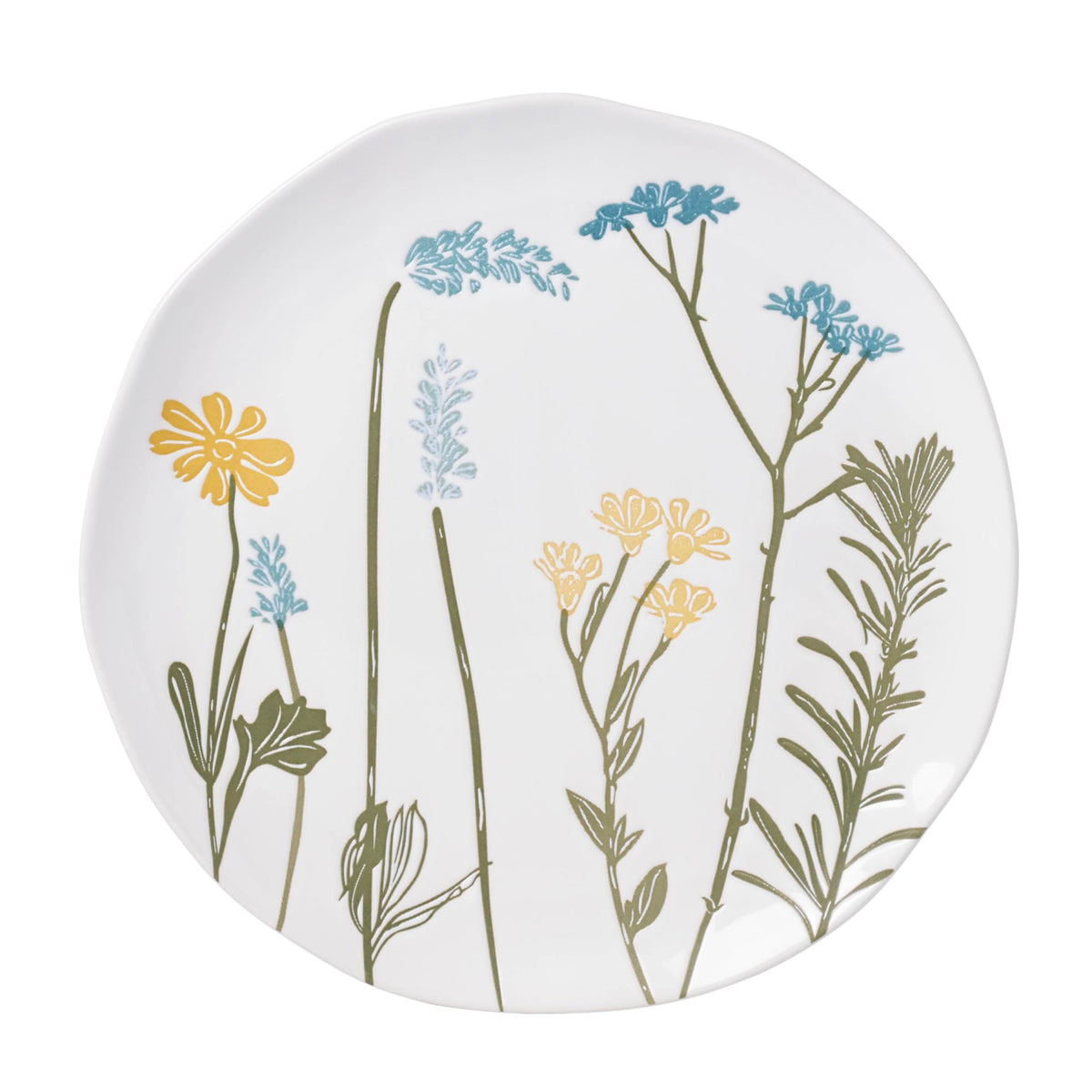 Lenox Dinnerware Sets, Wildflowers 16-Piece Dinnerware Set, Service For 4, Stoneware Material, Dishwasher Safe, Microwave Safe, Bowls, Plates And Bowls, Dinner Dishes, Includes Mugs (White, 16 Piece)