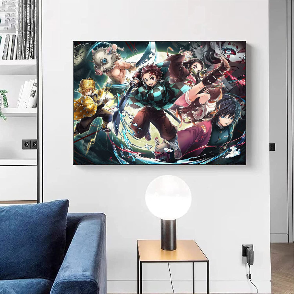 HONGJIE DIY 5D Diamond Art Painting Kit, Anime 20X16 inches Round Full Drill Crystal Rhinestone Embroidery Cross Stitch Arts Craft for Home Wall Decor