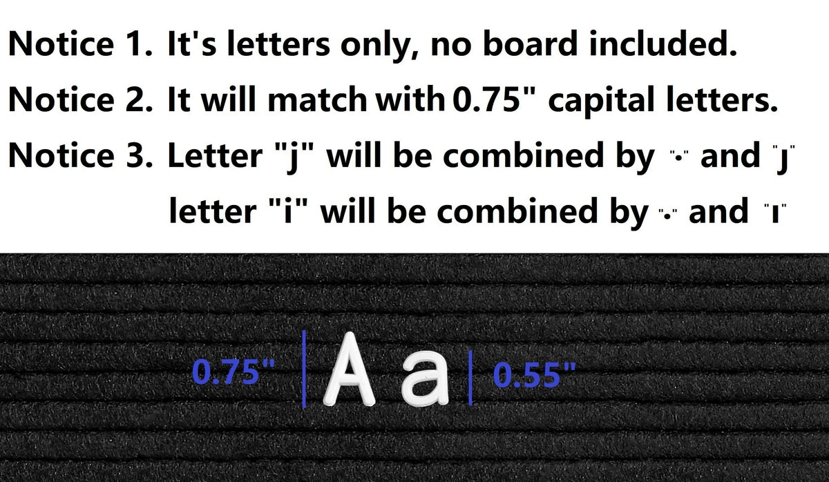 G GAMIT Letters Set - Pre-Cut 365pcs 0.75" Both Capital and Lowercase Letters Only (No Board Included)