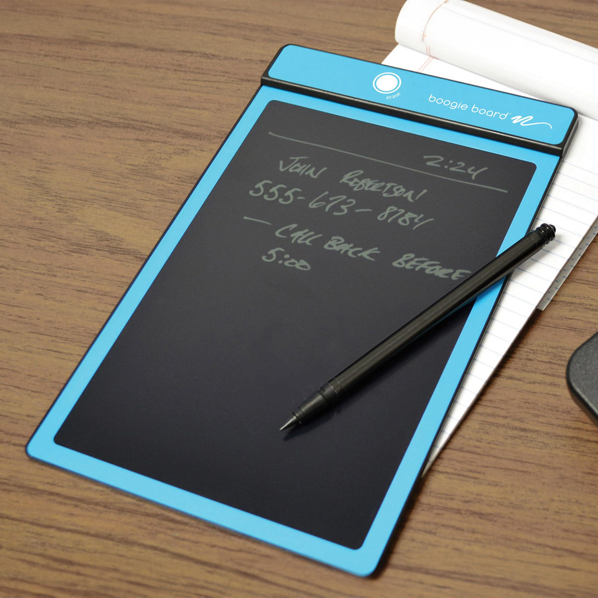 Boogie Board Basics Reusable Writing Pad - Digital Drawing Tablet, LCD Writing Pad with Instant Erase and Stylus Pen - Perfect for Writing, Drawing, and Note-Taking