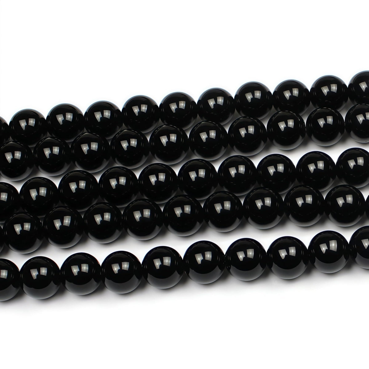 MJDCB Natural Stone Bead Black Onyx Gemstone Loose Beads for Jewelry Making Bracelet Necklace 6mm