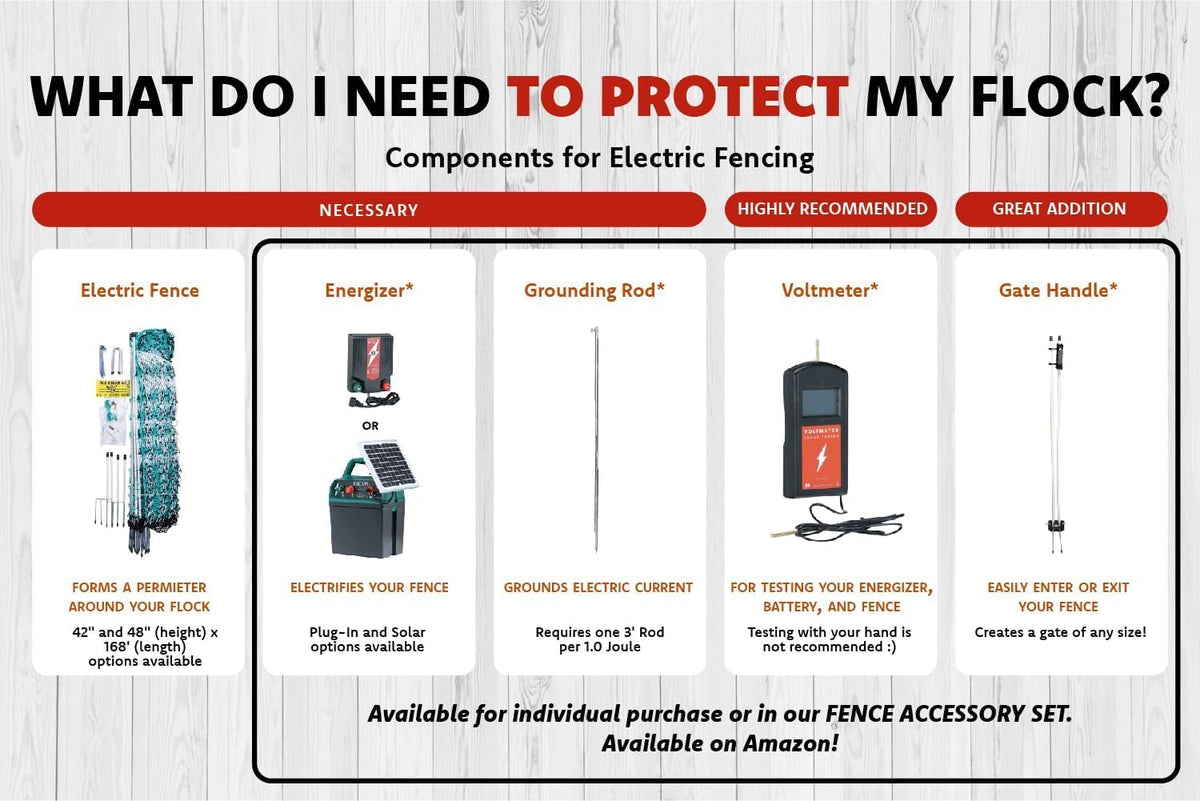 RentACoop Poultry Netting Electric Fence - Electric Poultry Enclosure for Chickens, Ducks, Turkeys - Suitable for 4 Week Old Chickens/Older and Adult Poultry - Energizer Not Included - 168' L x 48" H
