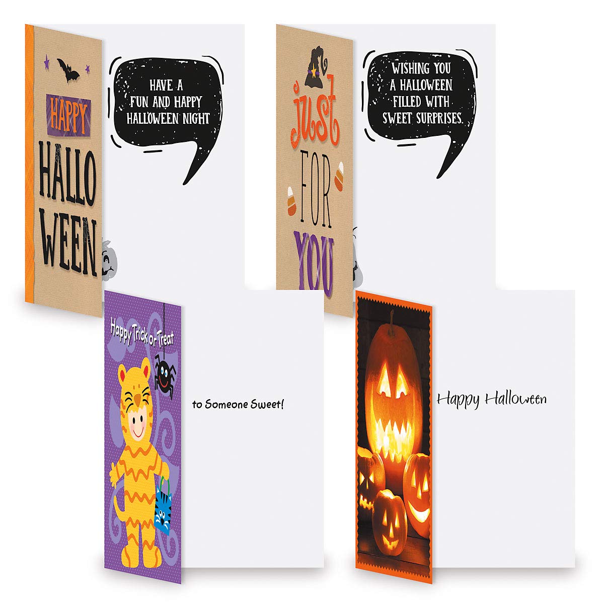 Current Halloween Greeting Cards Set - Themed Holiday Card Variety Value Pack, Set of 12 Large 5 x 7-Inch Cards, Assortment of 12 Unique Designs, Envelopes Included