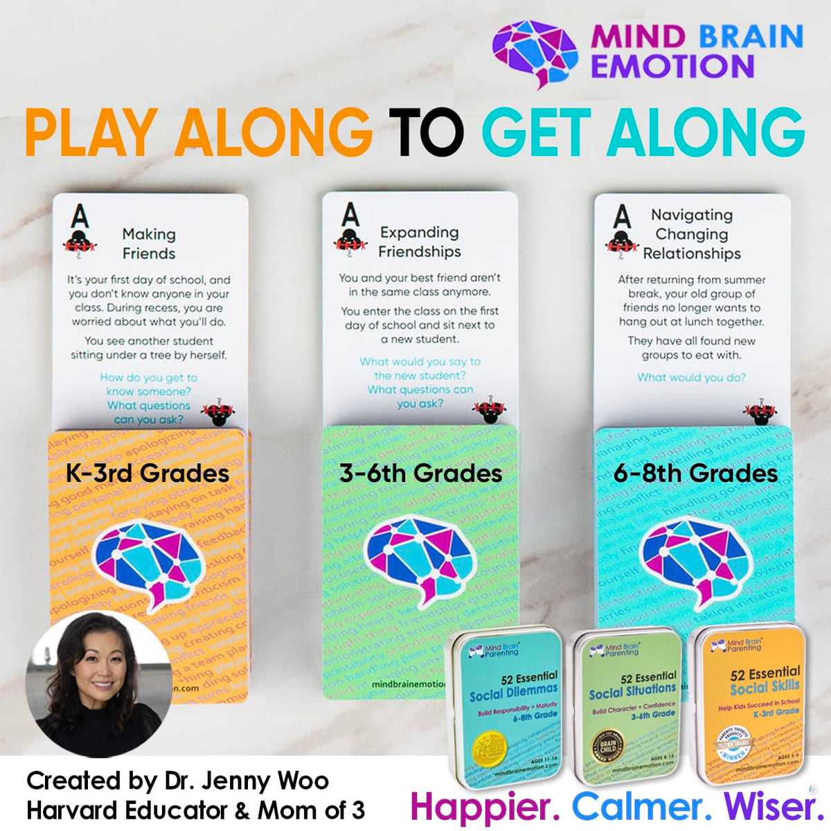 52 Essential Social Dilemmas: Skills for Kids & Teens to Thrive in Middle School - Conversation Cards Created by Teachers & Counselors for Family, Classroom, Counseling, Therapy Game (6-8 Grade)