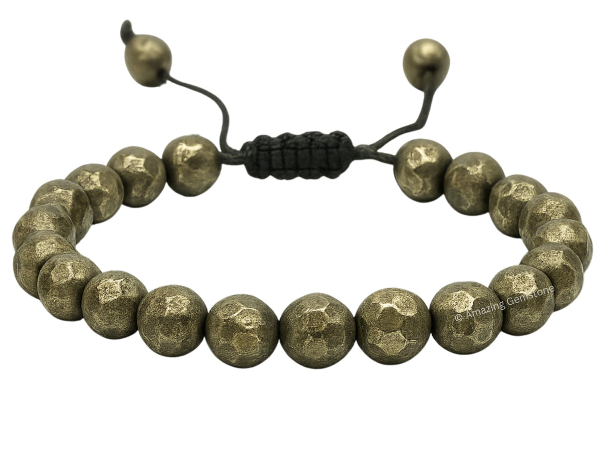 Amazing Gemstone Pyrite Bracelet for Women - Chakra Mens Bracelet Protection Crystals and Healing Stones - Blessing Bracelet Spiritual Meditation Gift Christmas Stocking