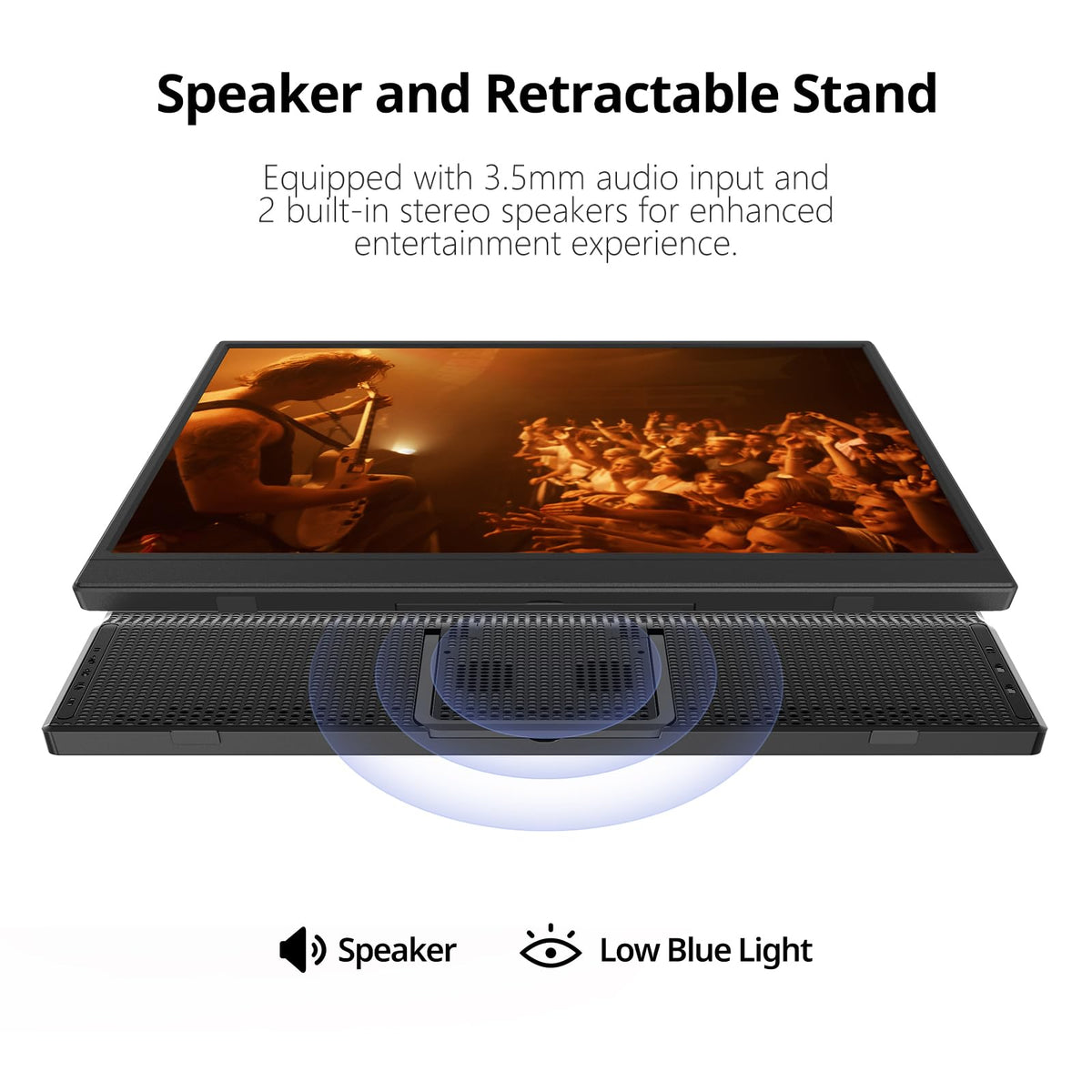 Anyuse Portable Monitor for Laptop 15.6 Inch 1080P USBC-C HDMI Ultra-Slim Travel Monitor with Kickstand, Second External Monitor for Laptop,PC,Mac Phone,PS,Xbox,Swich, black, PM-156P1