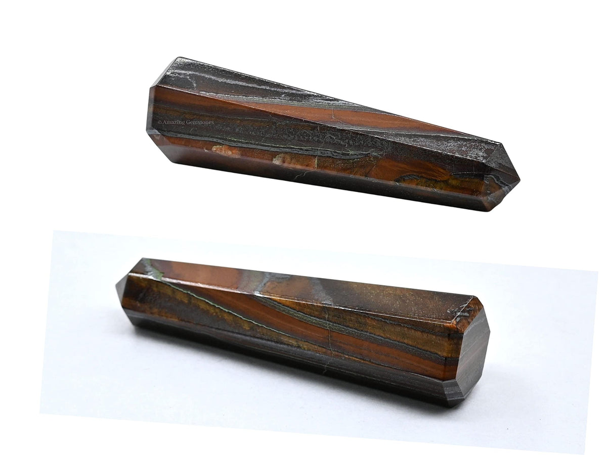 Amazing Gemstone Red Tiger Eye Crystal Towers - Natural Healing Crystal Point Obelisk for Reiki Healing and Crystal Grid (2" to 3" INCH)