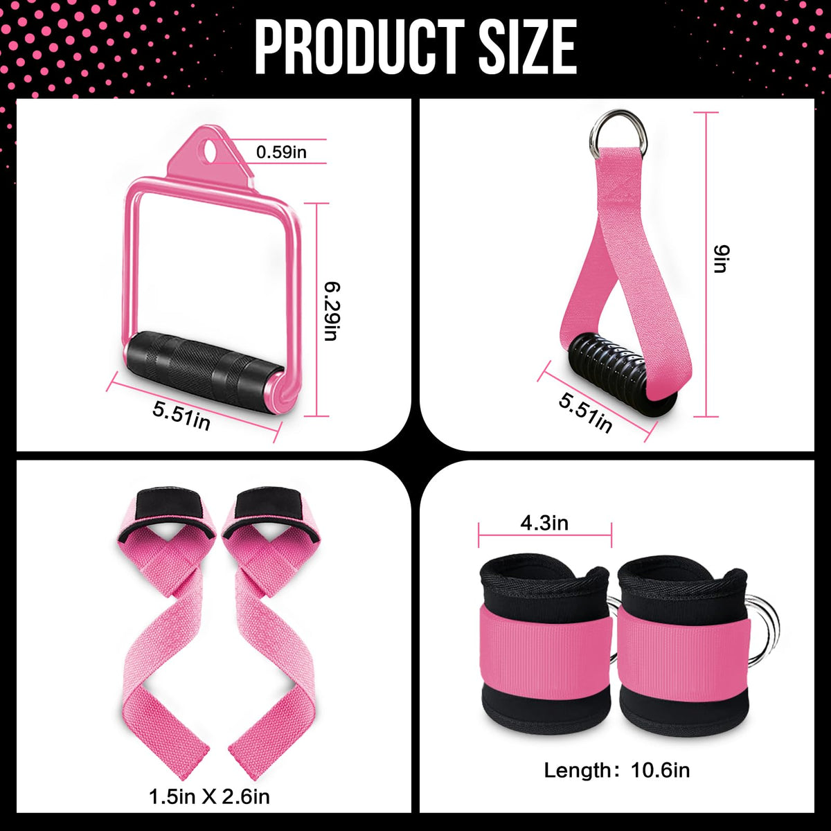 WNOEY LAT Pulldown Attachments, Cable Machine Attachment Gym Accessories, Cable Attachments for Gym, Home Gym Accessories