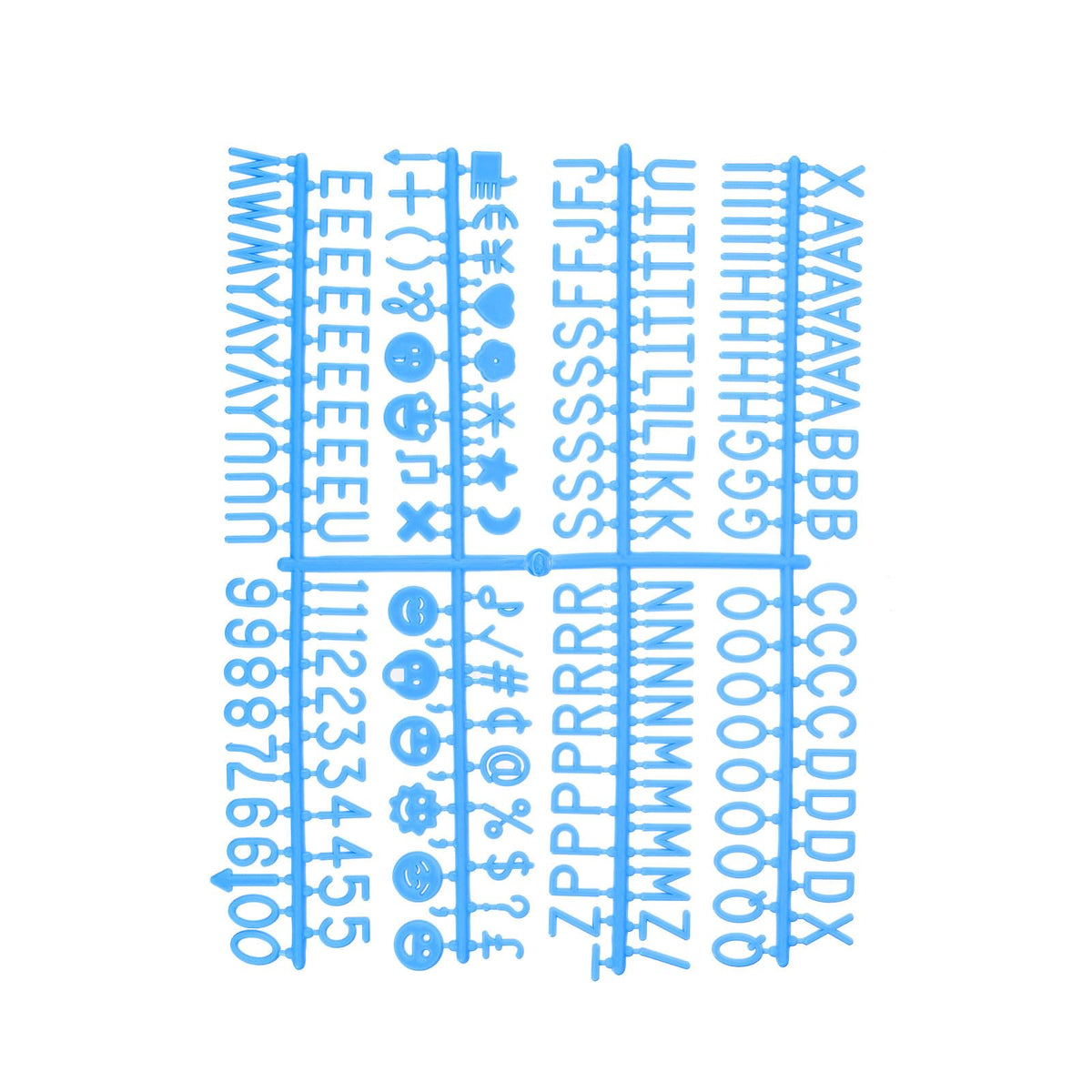 MECCANIXITY 3/4 Inch Letters Set for Felt Letter Board Numbers Symbols Blue Alphabet Message Board Changeable for Cafe, Wedding, Birthday