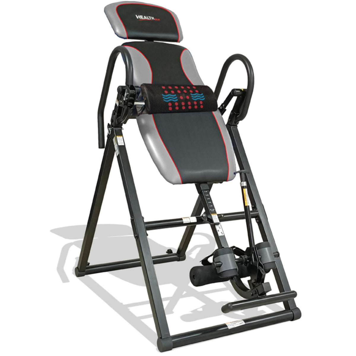Health Gear - ITM 4.1 - Adjustable Heat & Massage Inversion Table - Heavy Duty up to 300 lbs., Black