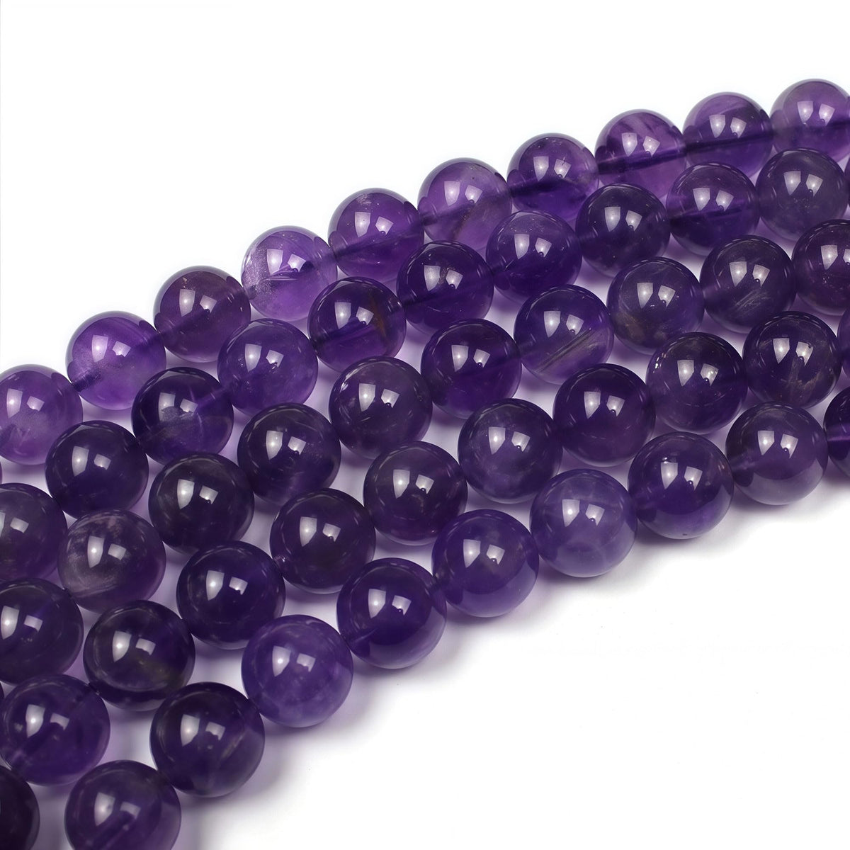 MJDCB 5A Natural South Africa Amethyst Gemstone Round Stone Beads for Jewelry Making DIY Bracelet Necklace (8mm)