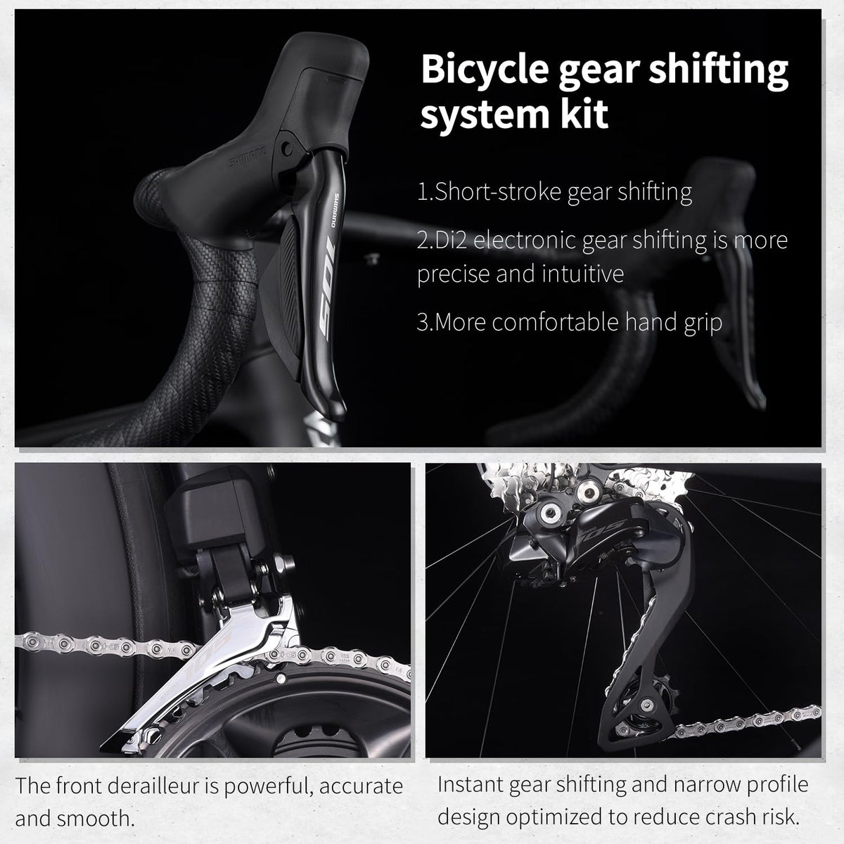 SAVADECK Carbon Road Bike, Lightweight 24-Speed Shifting Road Bicycle with Shimano 105 Di2 7170 Groupset, Carbon Frame with 700C Carbon Wheelset Disc Brake, Integrated Design Race Bikes for Adults