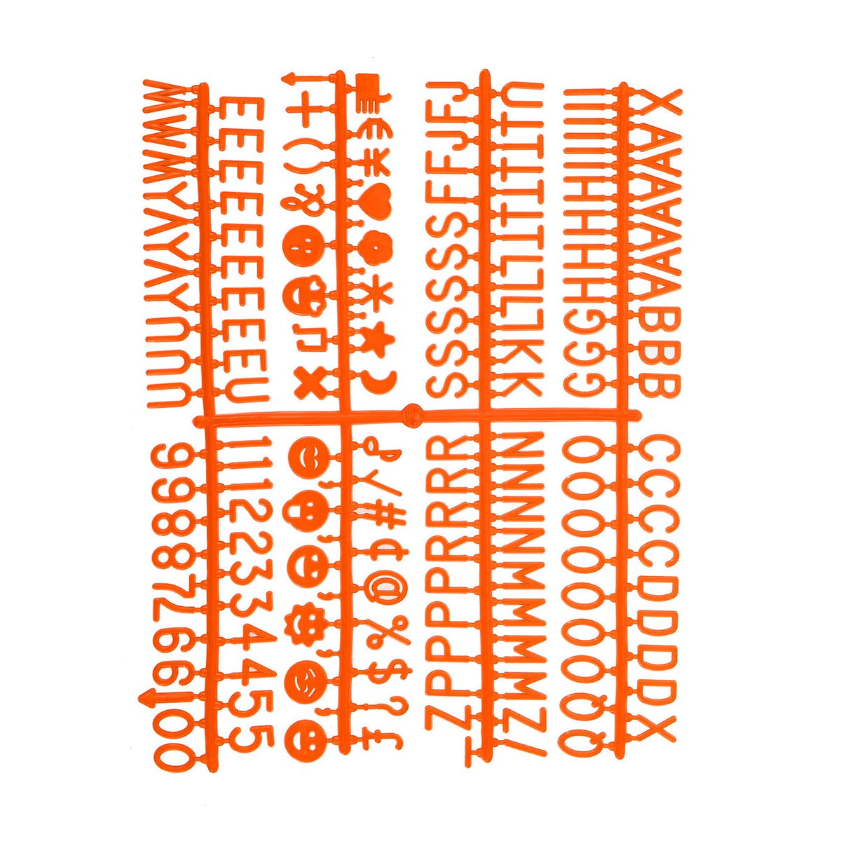 MECCANIXITY 3/4 Inch Letters Set for Felt Letter Board Numbers Symbols Orange Alphabet Message Board Changeable for Cafe, Wedding, Birthday