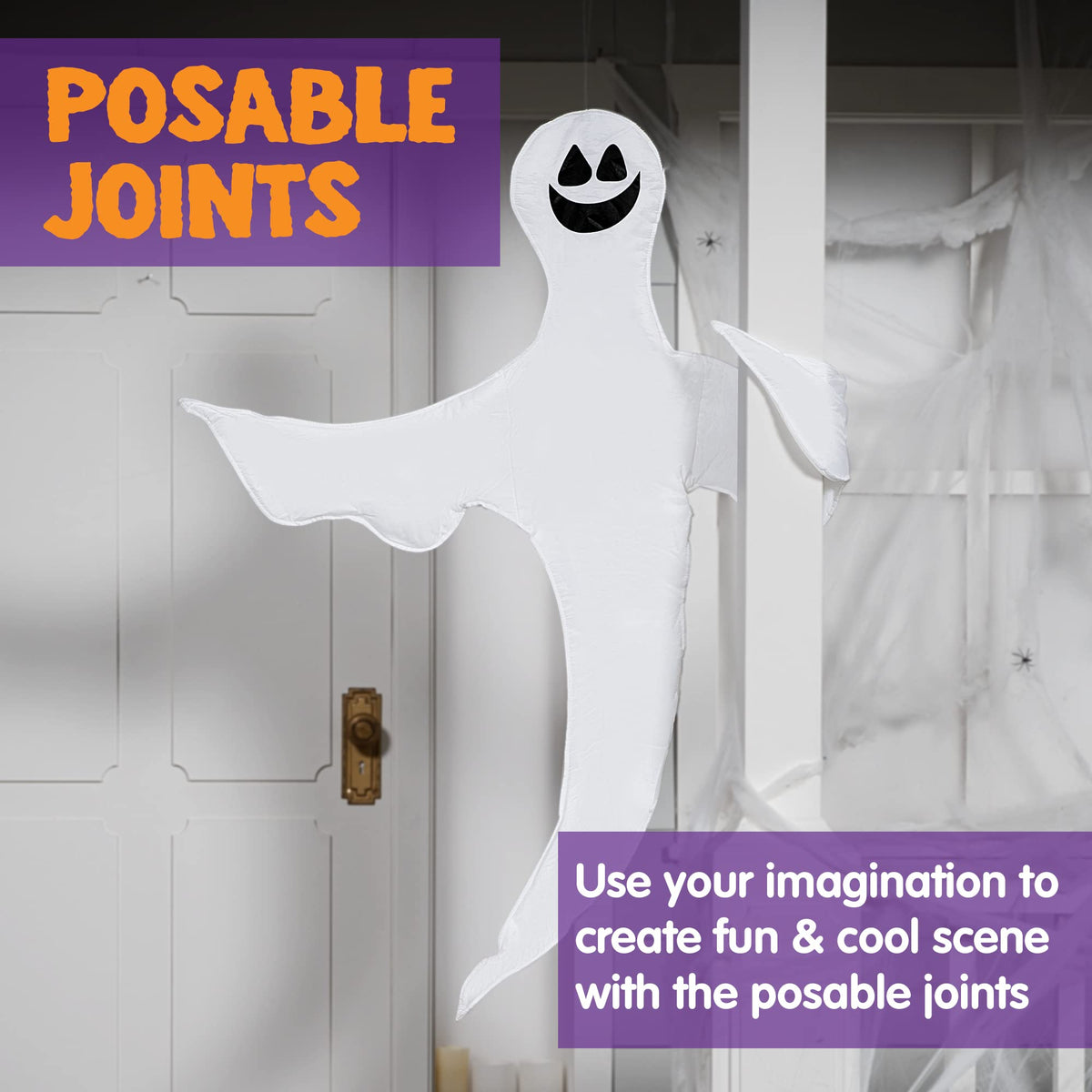 JOYIN Halloween Tree Wrap Ghost Decoration Outdoor, Smiling Hanging Ghost Decorations for Halloween Lawn, Tree Decor, Party Supplies