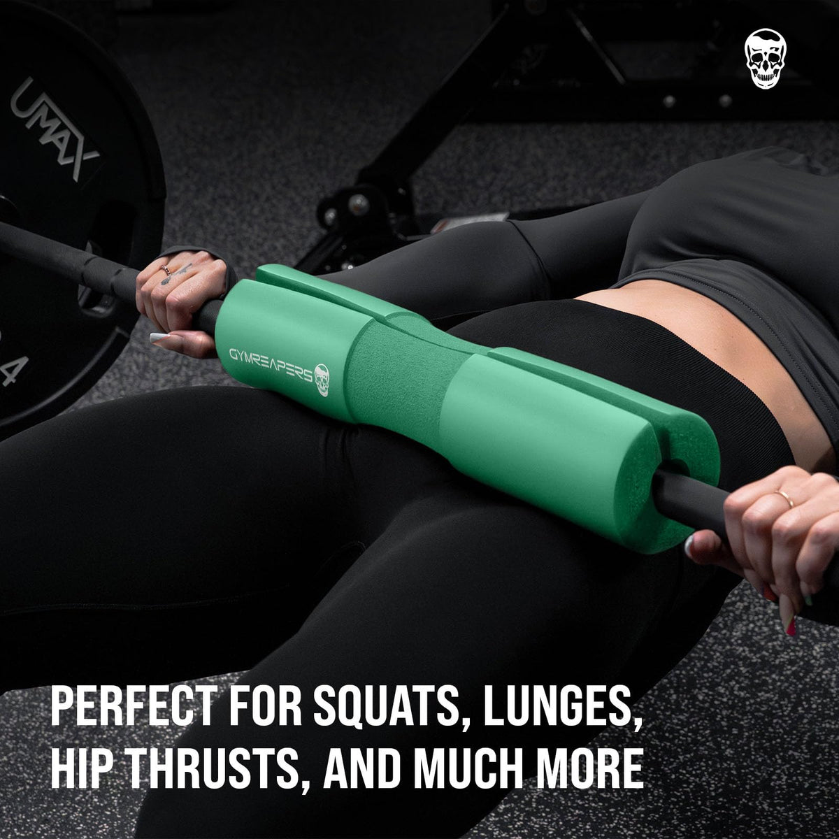 Gymreapers Barbell Squat Pad - Protective Bridge Pad For Hip Thrust, Squats, Lunges - Hip Support, Neck Protection For Bar (Mint)
