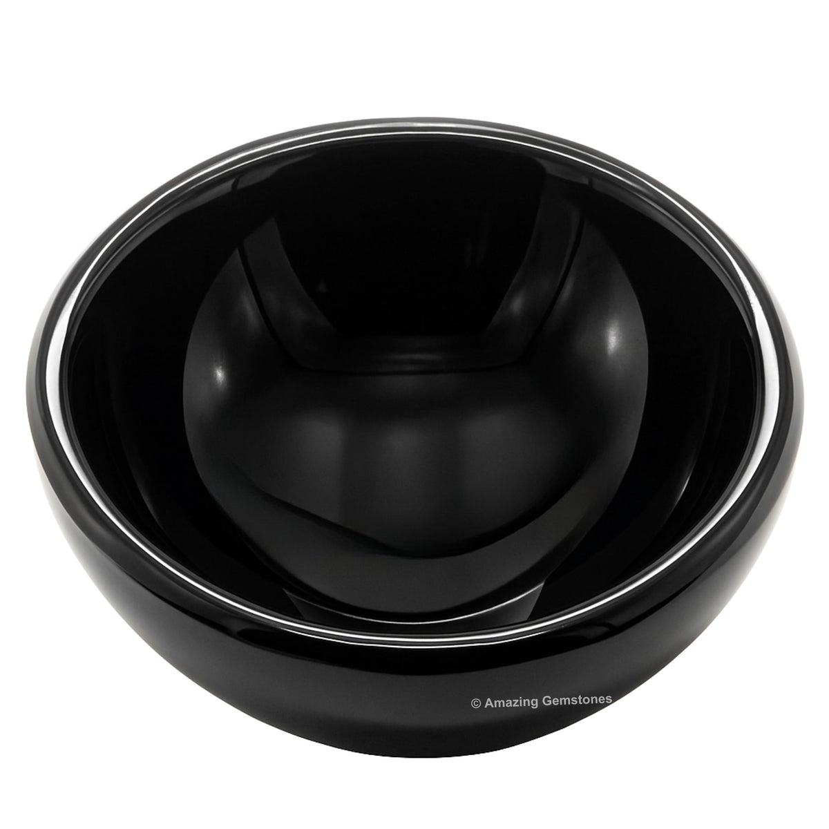 Black Obsidian Crystal Bowl - 2 Inch Decorative Bowls for Room and Home Decor - Gemstone Healing Crystals for Elegant Display, Positive Energy Balance and Gift