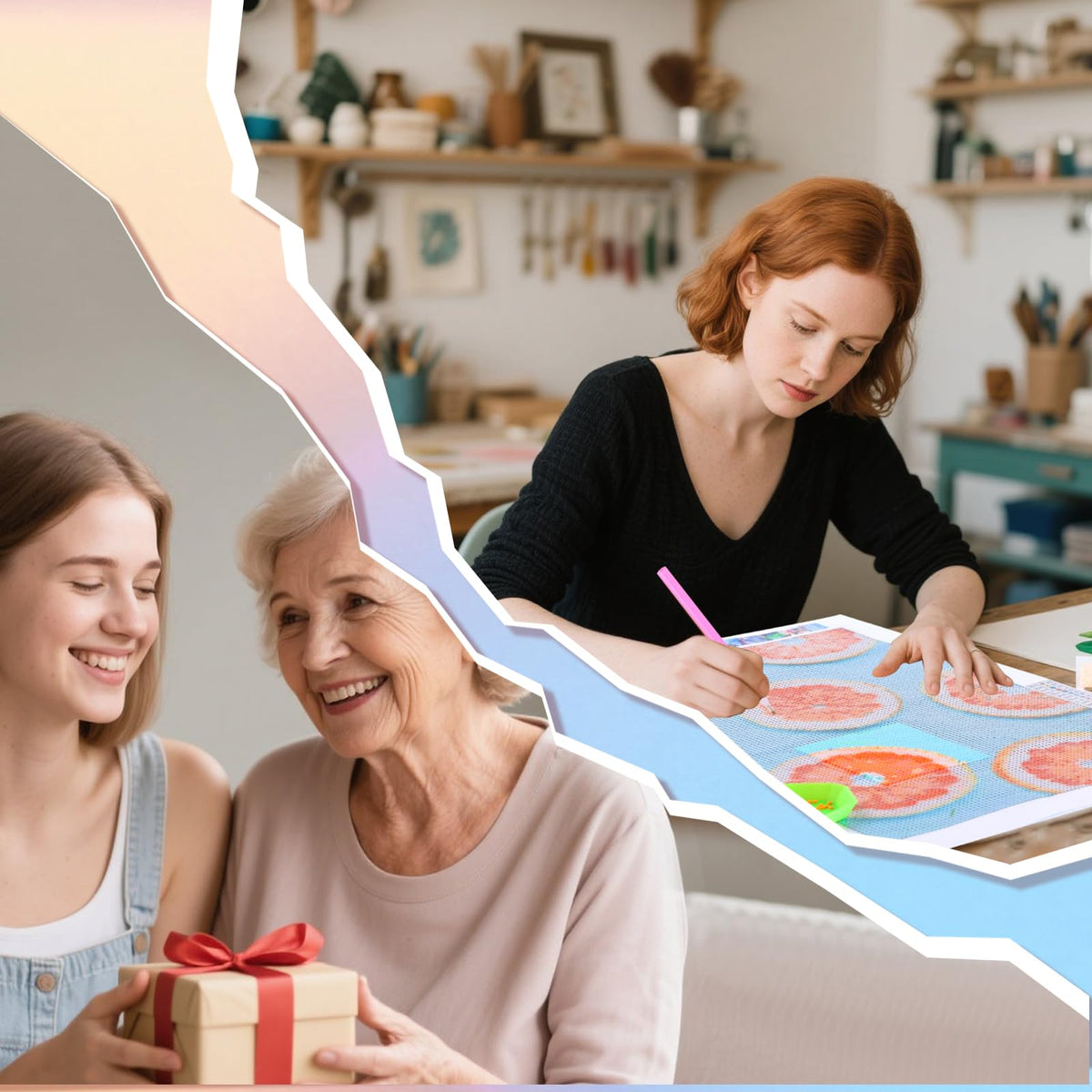 KAYEIUU Scotland Edinburgh City Landscape Prints Funny Diamond Painting Kits for Adults Round Art Painting Kit Crafts Home Wall Decor 12x16 inch