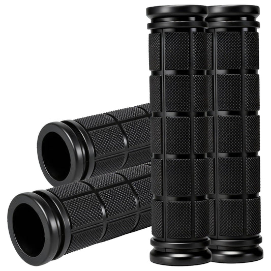 CHUNZEXI 4 PCS Bike Handlebar Grips, Rubber Bicycle Bar Grips Replacement, Non-Slip Handle Grips for Kids Bikes, Scooters, BMX, Mountain & Cruiser Bikes (Black)