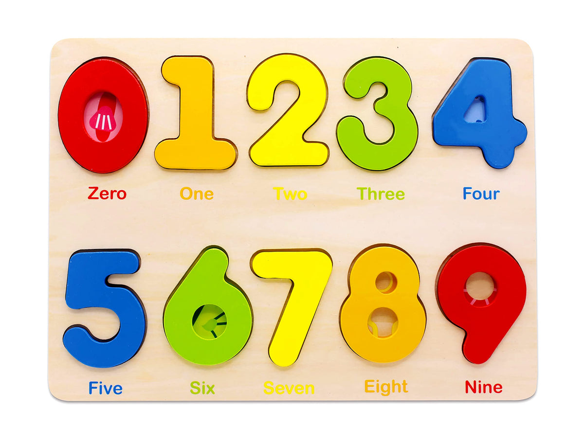 Aile Wooden Preschool Learning Number Puzzles Toys for Kids Age 2-4， Educational Toys.