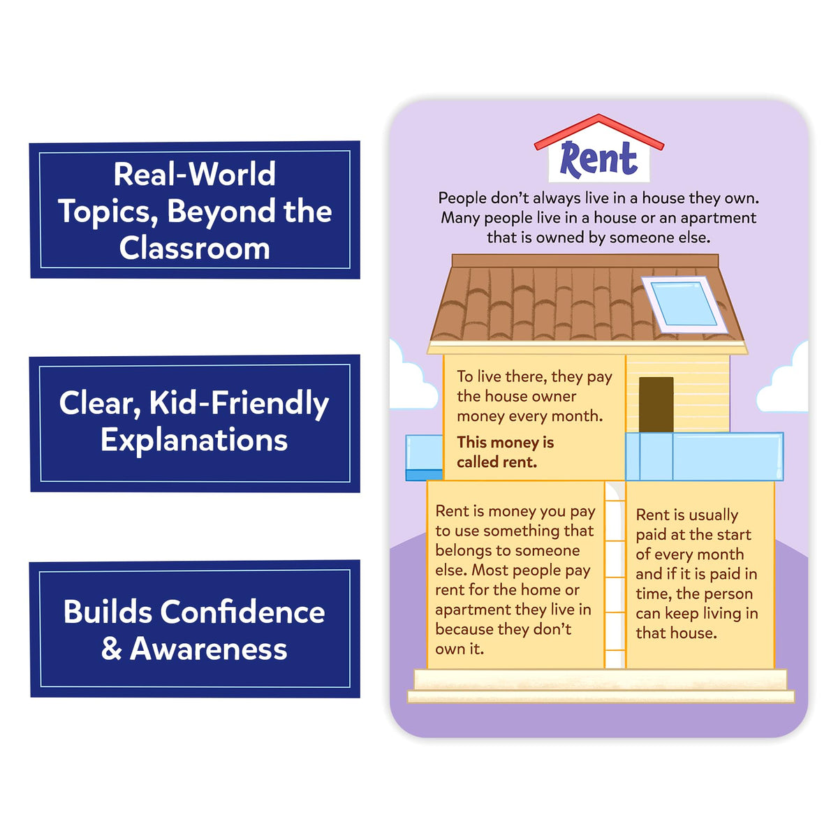Skillmatics Flashcards for Kids – Learn About Real Things, 70 Cards on Money, Taxes & Concepts Schools Don't Teach, Practical Life Skills for Homeschool & Middle School, Gift for Tweens Ages 7-14