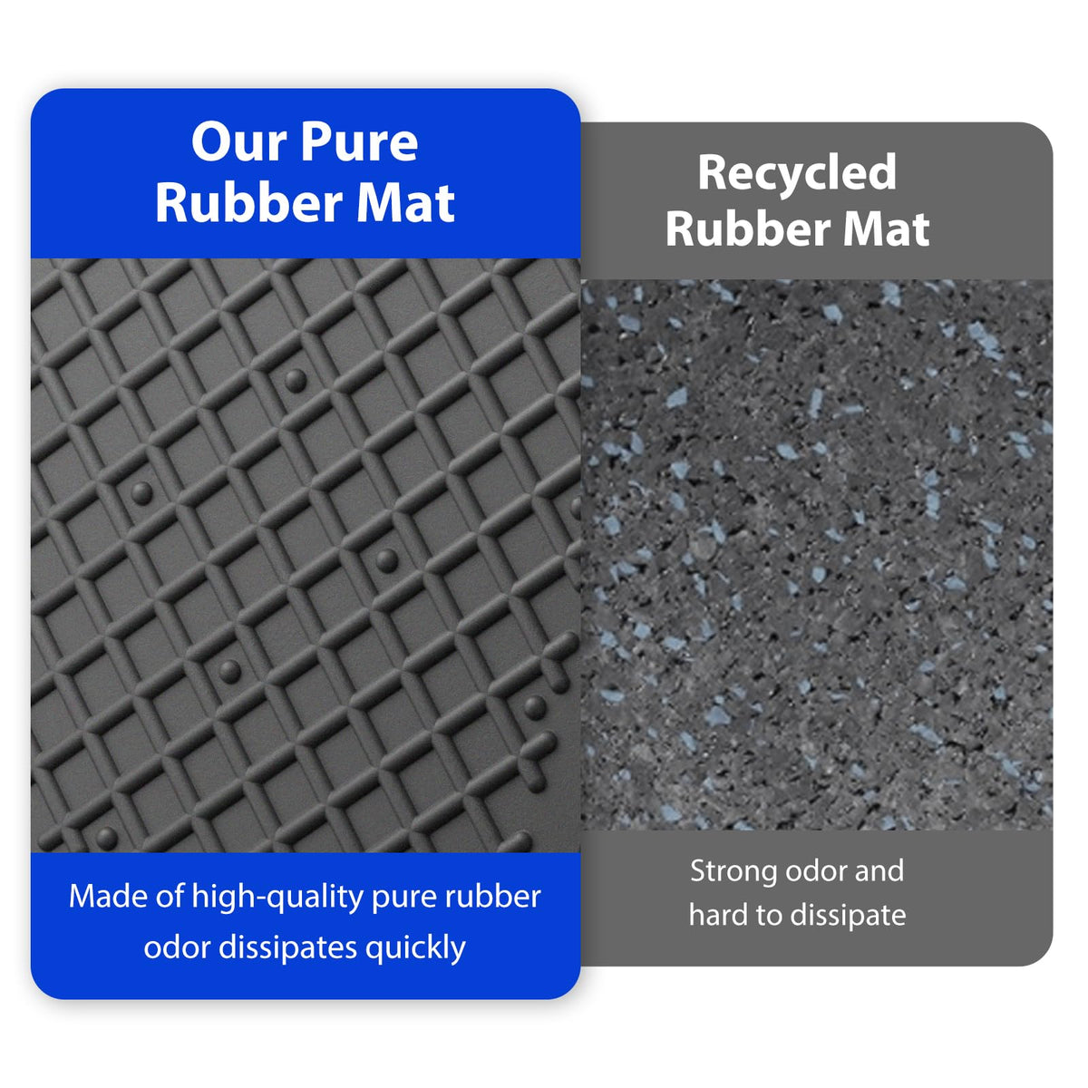 Exercise Equipment Mat 5.11x5.11x0.55in 4pcs, Heavy Duty Thick Steel Embedded Rubber Mat, Anti Slip/Noise Reduction/Vibration Resistance, Treadmills Equipment Pads, Used for Carpets, Wooden Floors
