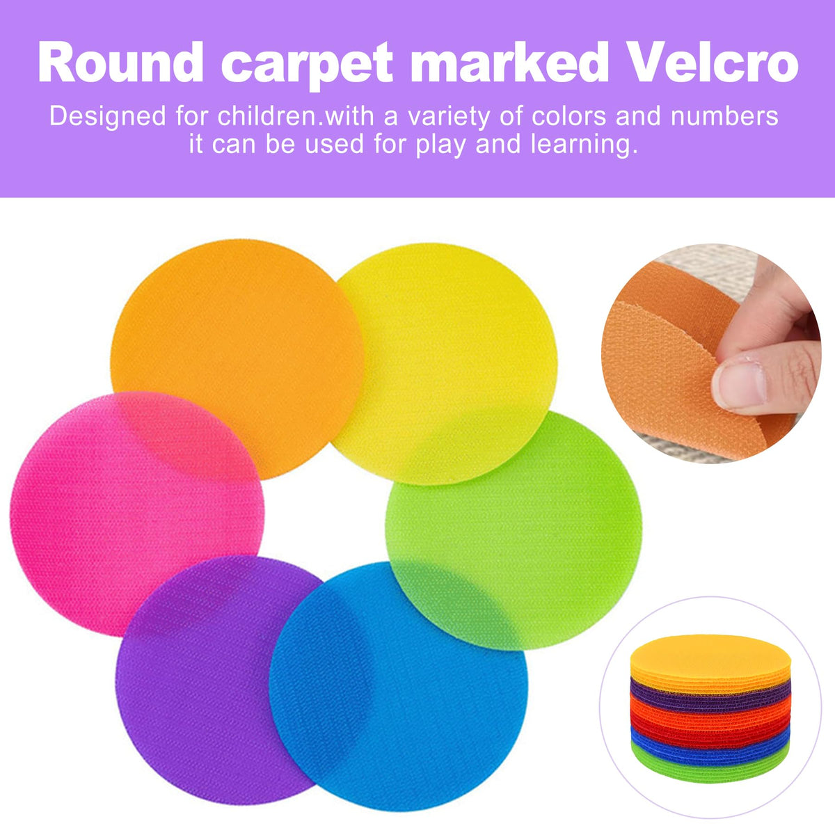 ZeriLion 30 Pack Poly Spots Markers 4" - Floor Dots Rubber Circles for Gym Classroom Kids Carpet Spots Sit Spots - Spot Markers for Classroom Rug