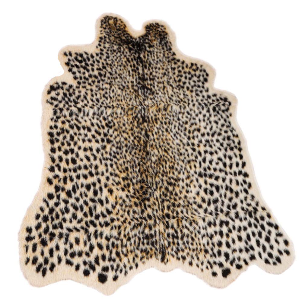 Leopard Print Rug, Faux Cowhide Cheetah Skin Rug Animal Printed Area Rug Carpet for Home Office, Livingroom, Bedroom