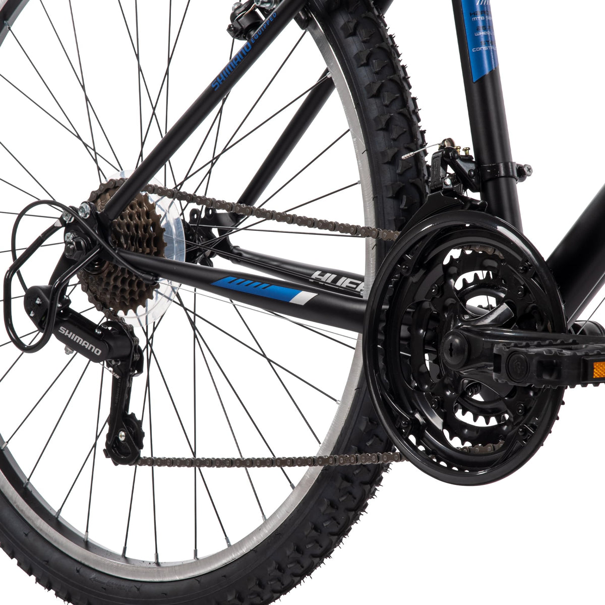 Huffy Stone Mountain Mens 26 Inch Mountain Bike, Matte Black Frame, 21-Speed Shimano Twist Shifting, Front Suspension, Comfort Saddle | 20"/24"/26" Sizes, 6-21 Speeds, Dual Suspension Available |