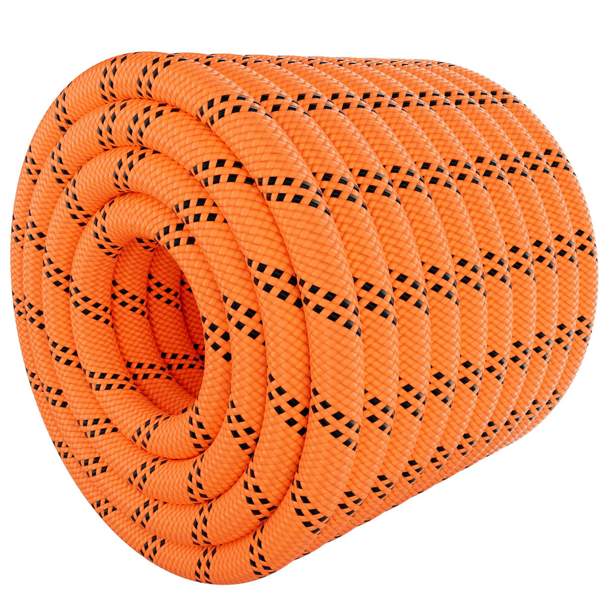 X XBEN Braided Polyester Arborist Rope 3/8 inch X 120ft, 48 Strands, 3430 LBS Breaking Strength Outdoor Rope, Arborist Rigging Ropes for Rock Hiking Camping Swing Tree Rescue, Orange