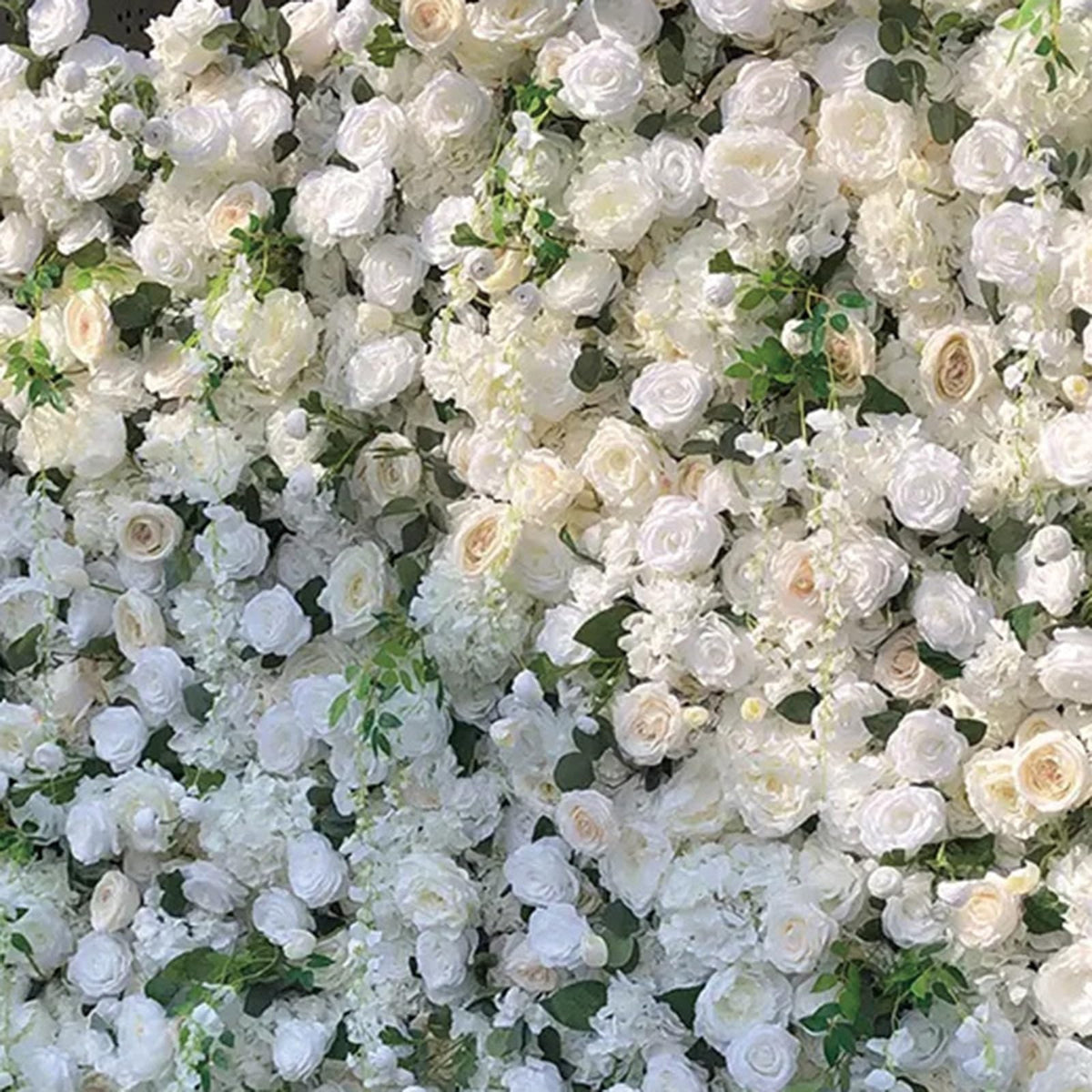 UYCVT Handmade White Roses Wall Large Artificial Flower Wall Backdrop Panels, Rose Wedding Backdrop 5D Floral Wall Fabric Flower Wall for Party Baby Shower Bridal Wedding Backg-3m*3m/10 * 10FT