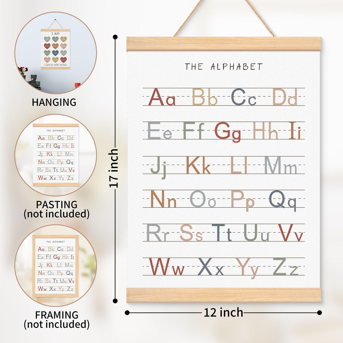 EliteSign Educational Preschool Learning Posters, Shapes Poster for Toddlers, Self-encouraged Banner Wall Hanging Posters Decor for Classroom Playroom Nursery Kids Room, 12x17 Inch Set of 2