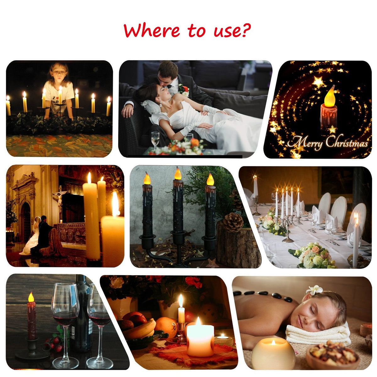 CVHOMEDECO. Real Wax Hand Dipped Battery Operated LED Timer Taper Candles Country Primitive Flameless Lights Décor, 6-3/4 Inch, Matt Black, 3 PCS in a Package