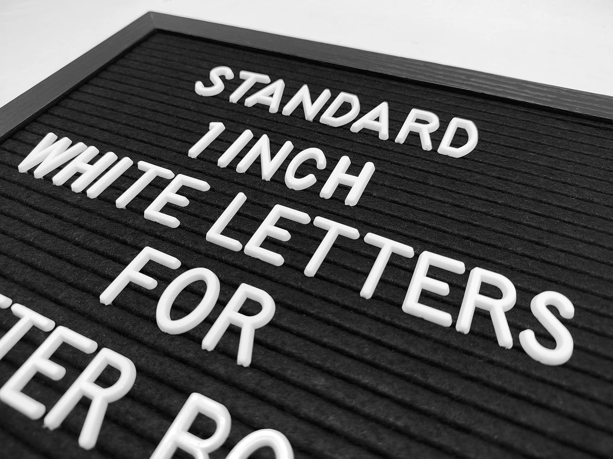 G GAMIT Felt Letter Board Letters Set - Pre-cut 378pcs Standard 1inch White Letters Only (No Board Included)