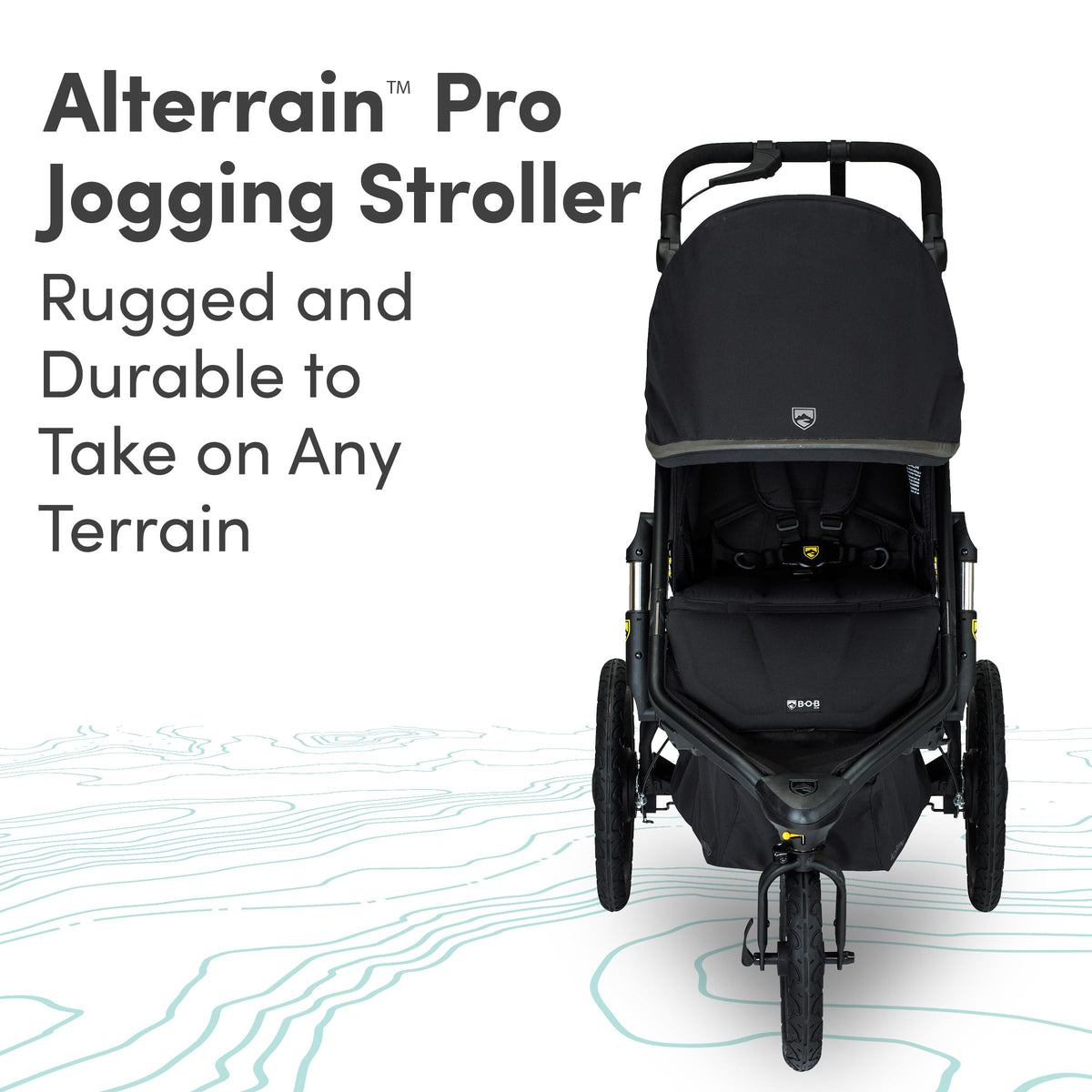 BOB Gear Alterrain Pro Jogging Stroller, All-Weather, SmoothShox Suspension, Black