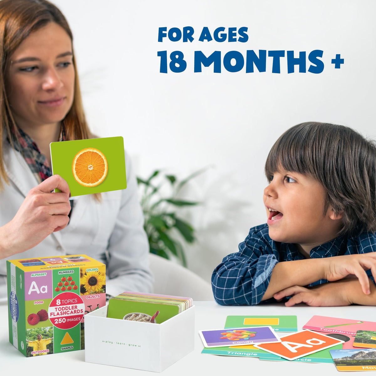 BenBen Flash Cards for Toddlers, Extra Thick, 250 Images, Double-Sided Educational Flashcards, Alphabet, Number, Animal, Shape, Color, Preschool Learning Activities, Gift for Kids 1 2 3 4 Years