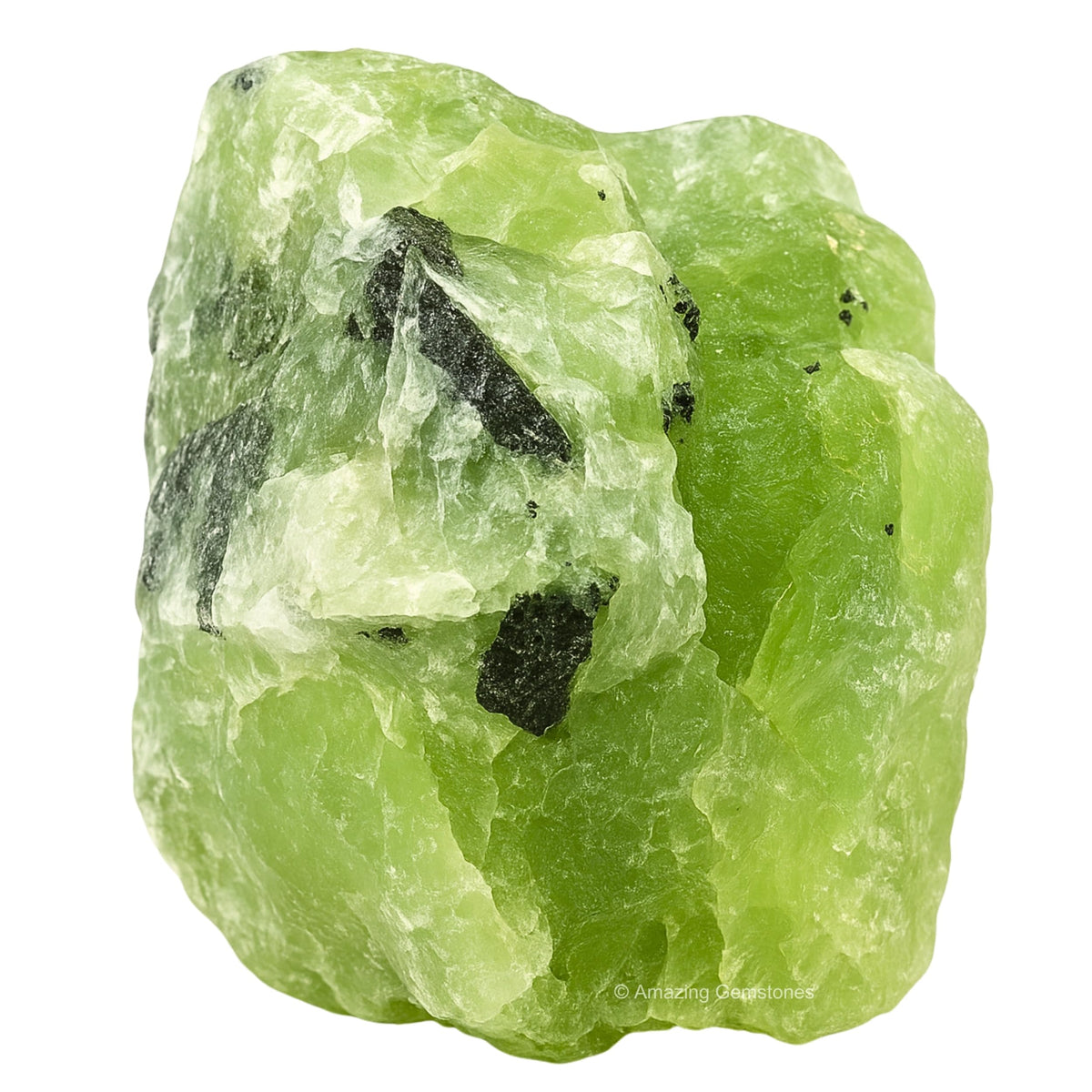 Amazing Gemstone 2 Pieces Prehnite Raw Crystals and Healing Stones, Natural Rocks for Tumbling and DIY Raw Stones and Crystals