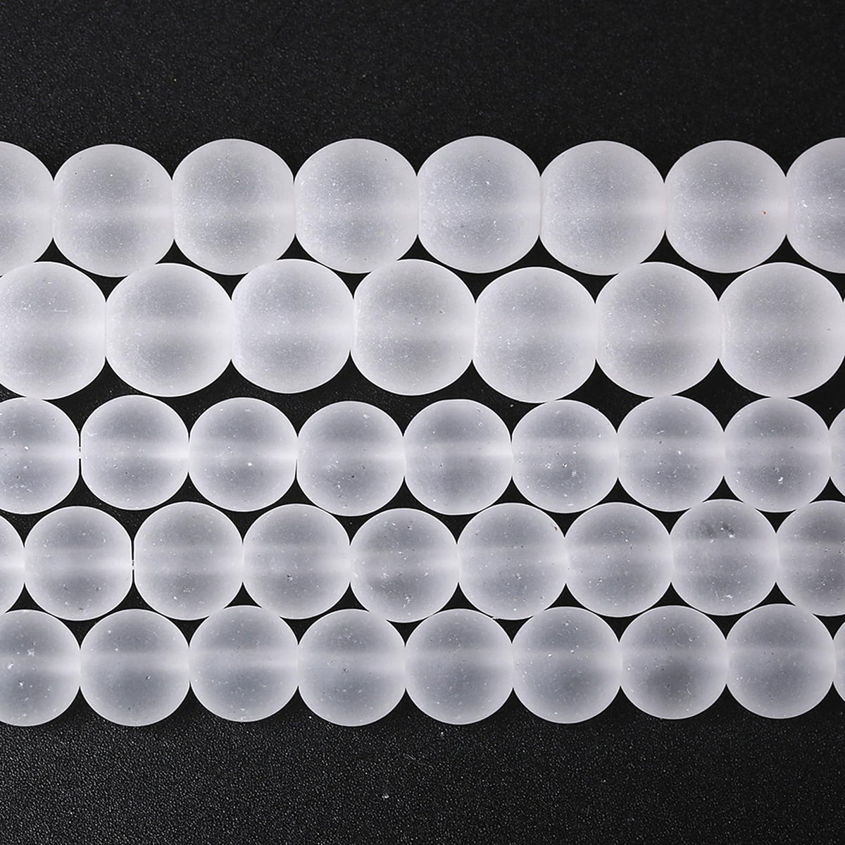 6MM 60PCS Matte White Glass Spacer Loose Beads for Jewelry Making DIY Bracelet Necklace