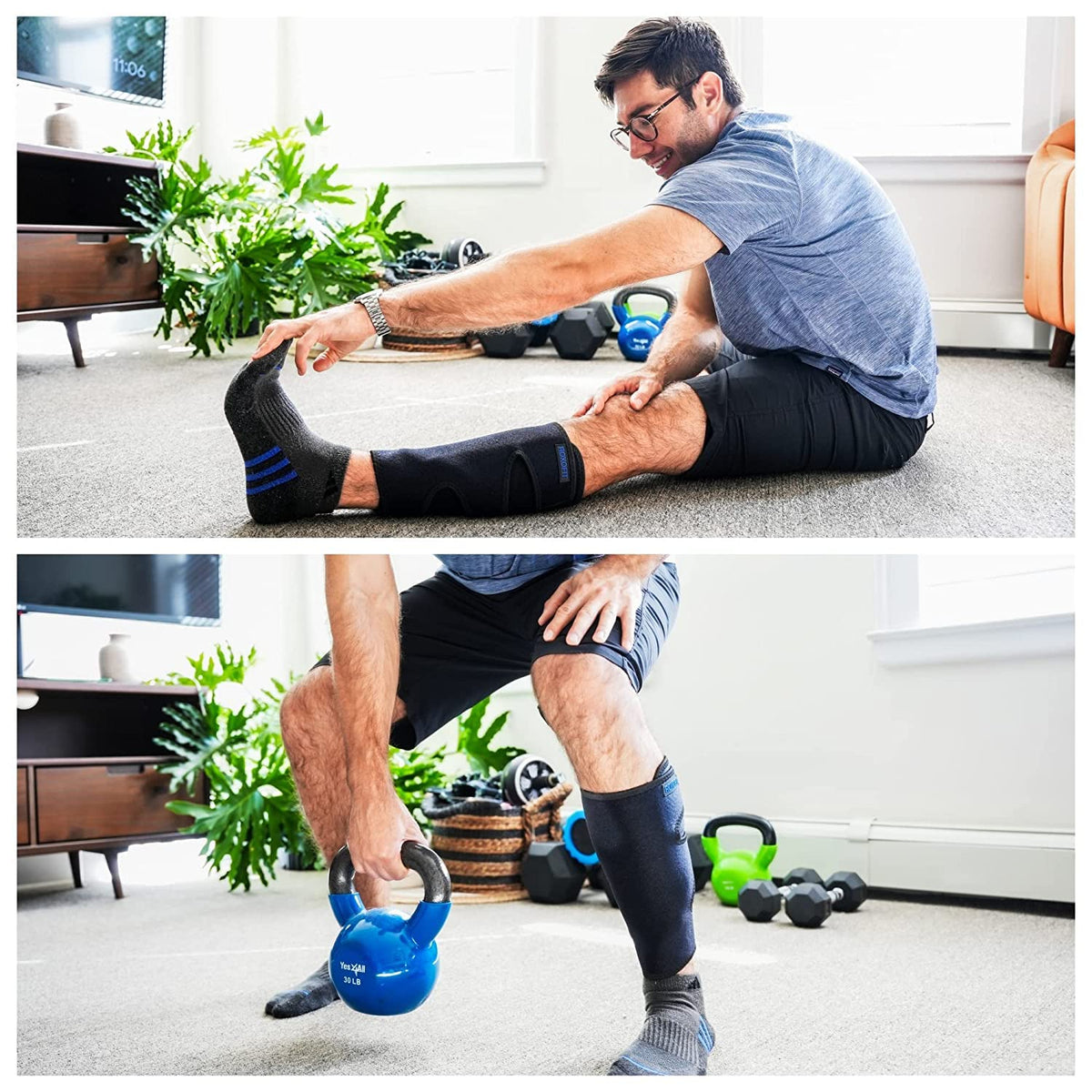 Calf Brace for Torn Calf Muscle and Shin Splint Relief - Shin Splint Brace - Compression Sleeves for Women Calf Compression Sleeve Men, Shin Splint Compression Sleeve, Compression Calf Sleeve Women, Calf Compression Sleeve Women, Calf Sleeves for Men, Com
