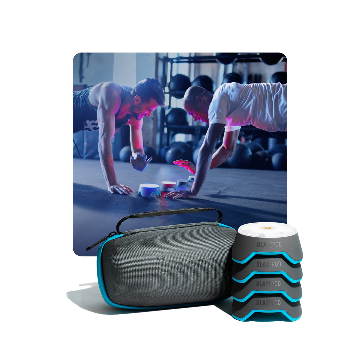 BlazePod Reaction Training Kit Smart Pods for Speed, Agility & Cognitive Drills - Pro-Level Training for Athletes, Trainers, Therapists & Coaches - App Access Included (4 Pods)