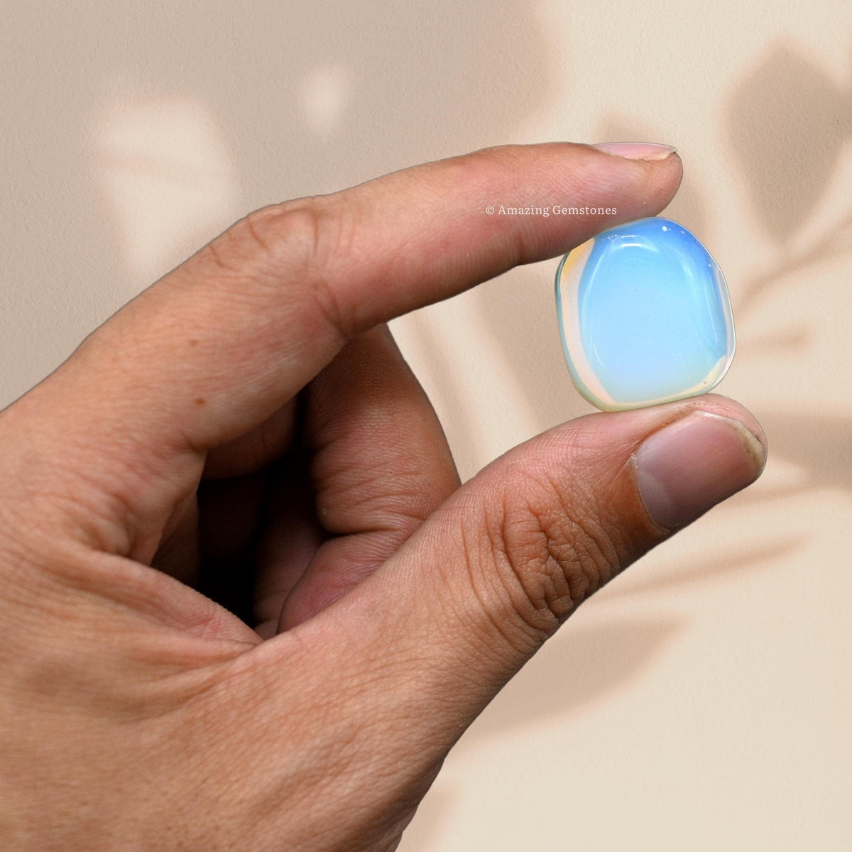 Amazing Gemstone Opalite Crystals&Healing Stones Tumbled - 1 oz Opalite Stone Gem Stones, Healing Stones for Energy Balance, Stress Relief - Premium Polished Gems Rocks for Meditation & Wellness