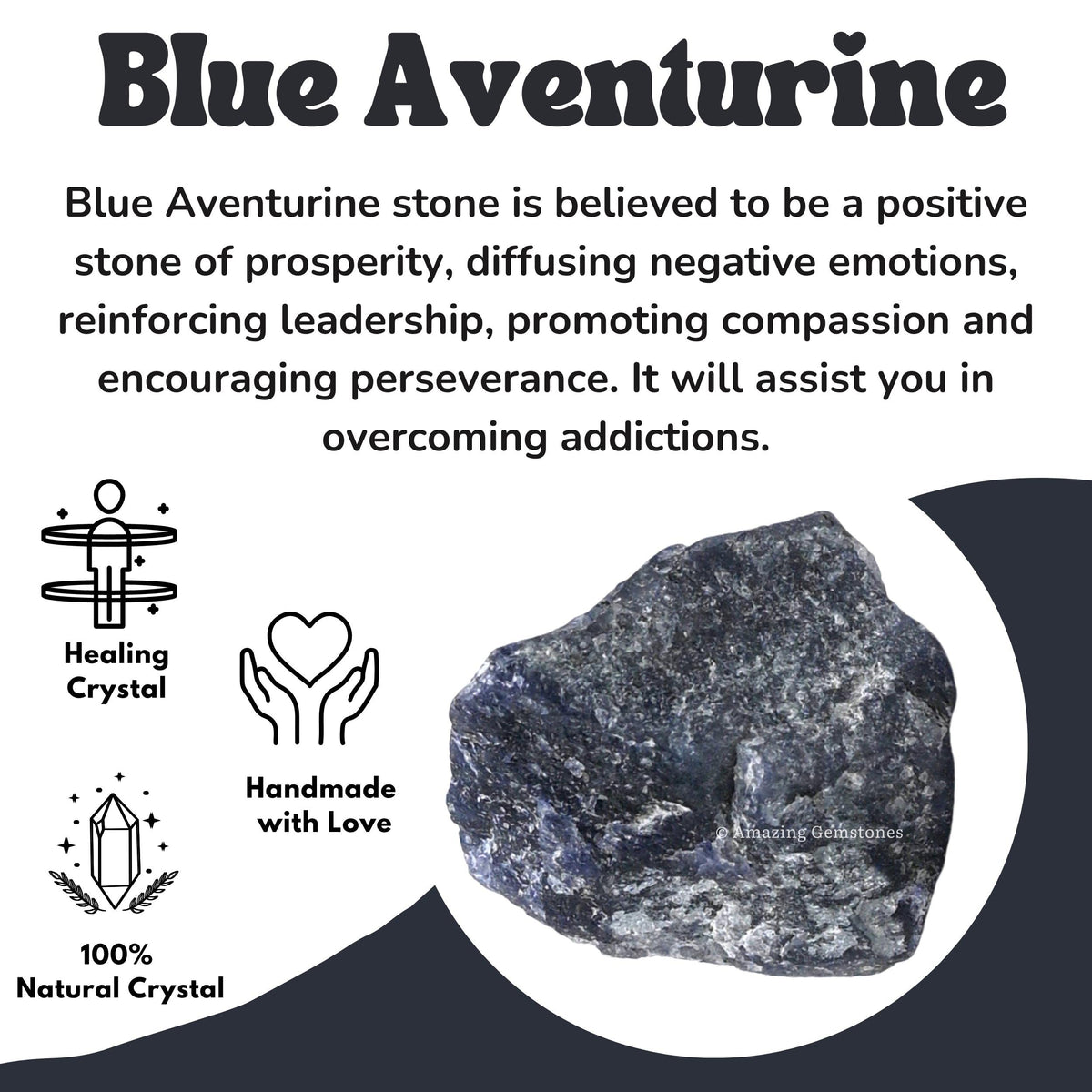 Amazing Gemstone Blue Aventurine Raw Crystals and Healing Stones, Natural Rocks for Tumbling and DIY Raw Stones and Crystals (1 lb)