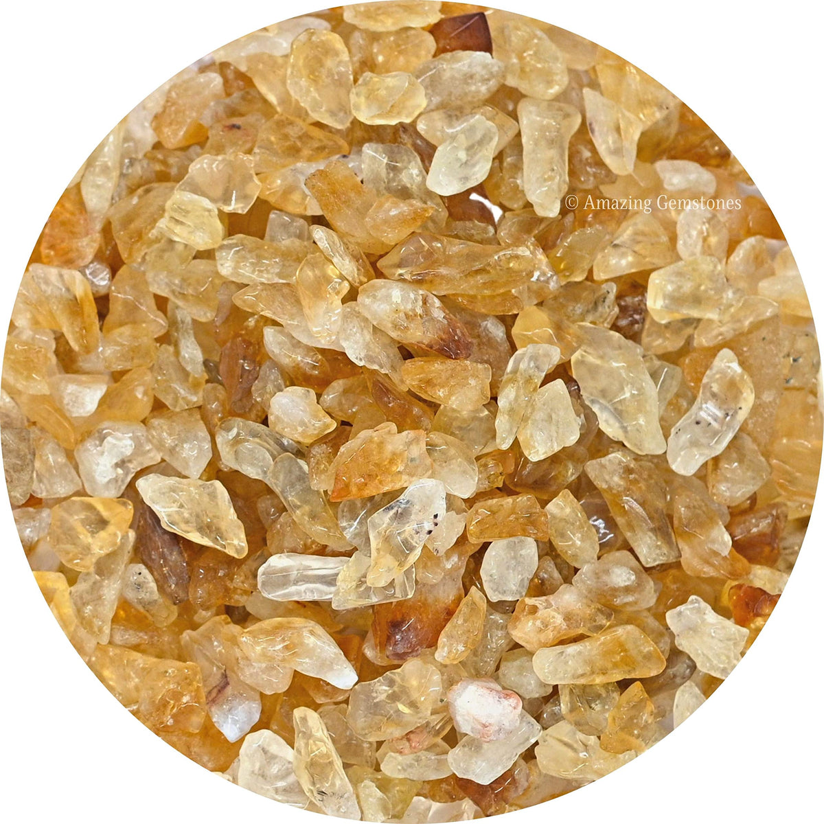Amazing Gemstone Citrine Crystal Chips Aquarium Gravel Rocks - Bulk Fish Tank Gravel, Small Tumbled Stone Chips and Tiny Crystals for Decoration (Natural AAA Grade Gemstones)