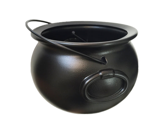 GiftExpress 8" Black Cauldron Bucket – Halloween Candy Bowl, Trick or Treat, St. Patrick's Pot of Gold Decor, Witch Kettle for Party Supplies