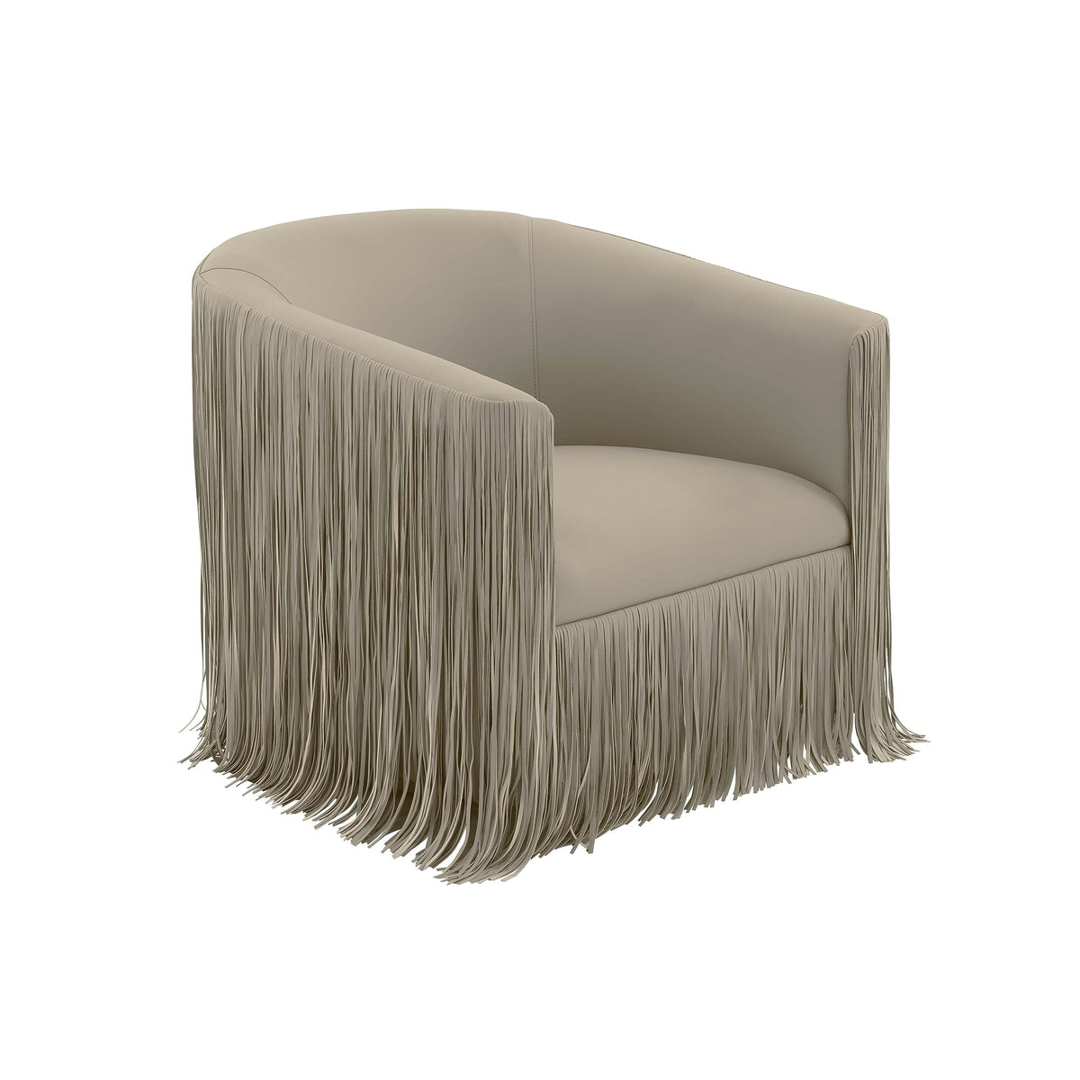 Shag Me Grey Performance Vegan Leather Swivel Chair